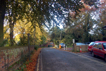 Judges Lane leading to site of Prebendal House October 2008
